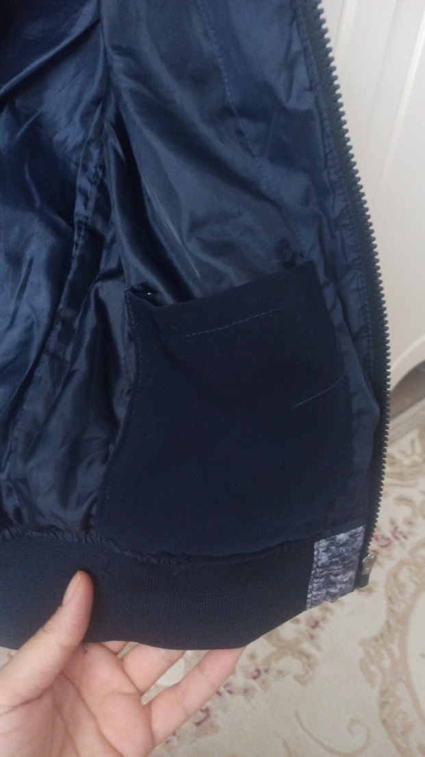 Gri Erkek Çocuk Fermuarlı Rahat Ceket - Görsel 5