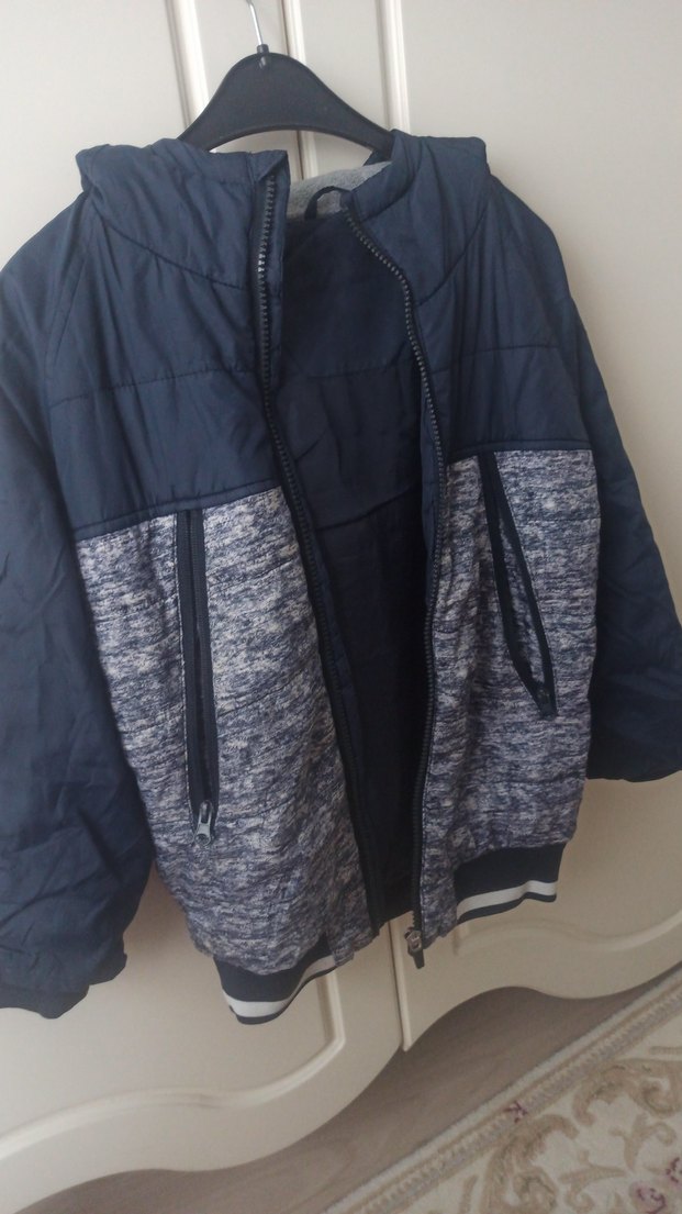 Gri Erkek Çocuk Fermuarlı Rahat Ceket - Görsel 3