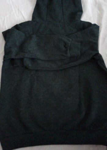 Gri Erkek Çocuk Kapüşonlu Sweatshirt - Görsel 3