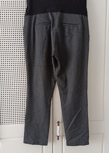 Gri Kemerli Hamile Kot Pantolon - Görsel 4