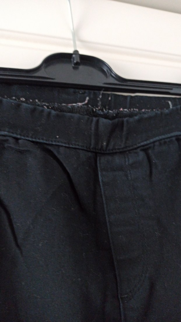 Kadın Siyah Dar Kesim Kemerli Kot Pantolon - Görsel 2