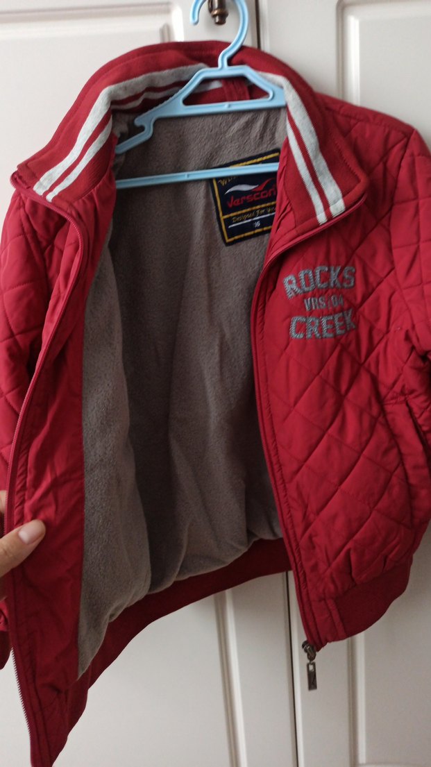 Kırmızı Erkek Çocuk Fermuarlı Mont - Görsel 3