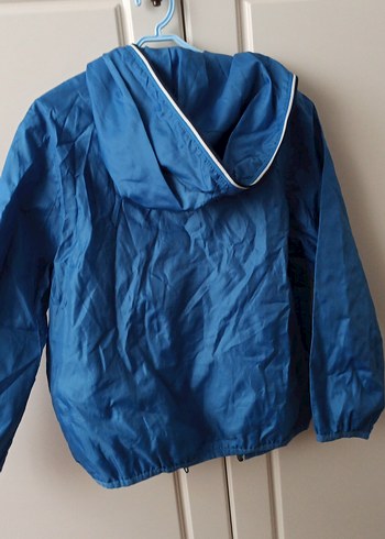 Mavi Fermuarlı Erkek Yağmurluk - Görsel 4