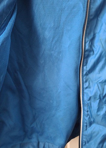 Mavi Fermuarlı Erkek Yağmurluk - Görsel 3