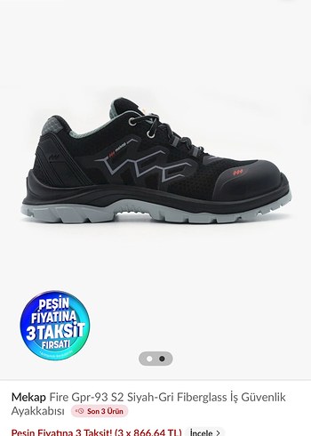 36 numara Siyah Gri Bağcıklı Erkek Spor Outdoor iş Ayakkabı - Görsel 2