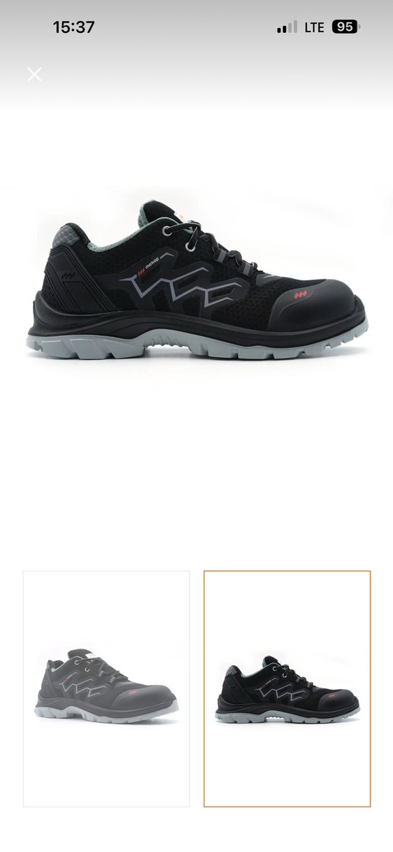 36 numara Siyah Gri Bağcıklı Erkek Spor Outdoor iş Ayakkabı - Görsel 3