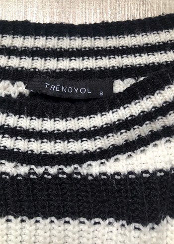 Çizgili Triko Kadın Kazak - Görsel 3