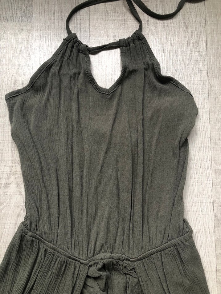 Haki Bohem V-Yaka Uzun Elbise - Görsel 3