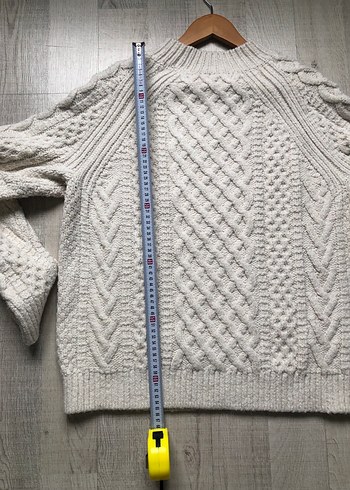 Kadın Beyaz Örgü Kazak - Görsel 4