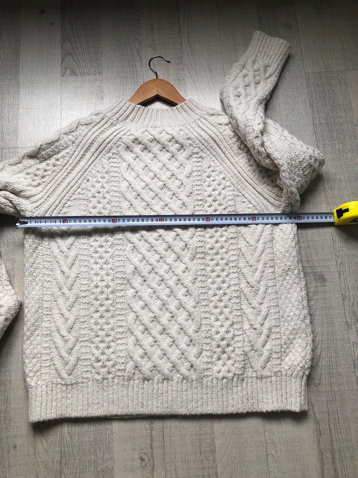 Kadın Beyaz Örgü Kazak - Görsel 5