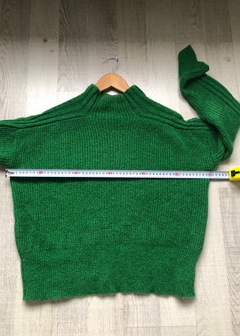 Yeşil Kadın Yün Boğazlı Kazak - Görsel 6