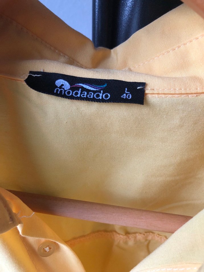 Sarı Mini Gömlek Siyah Yazılı Lastik - Görsel 3