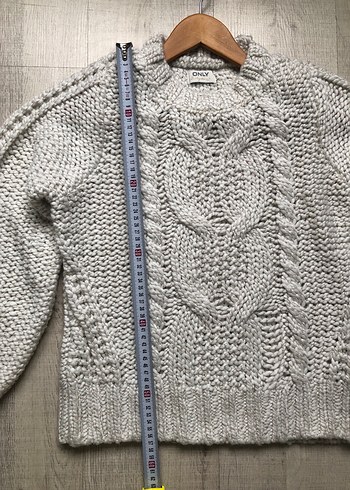 Bohem Tarz Gri Örgü Kadın Kazak - Görsel 7