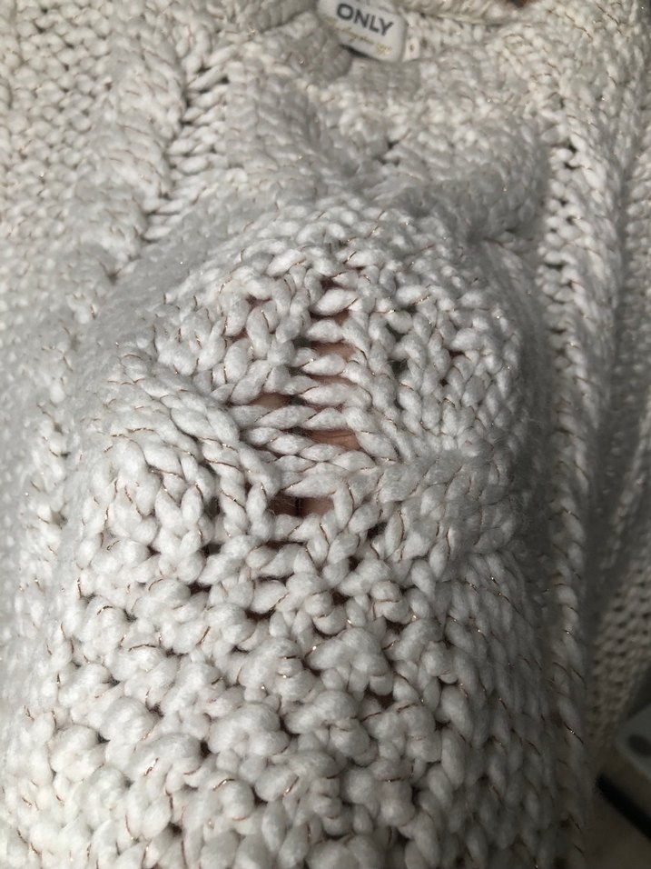 Bohem Tarz Gri Örgü Kadın Kazak - Görsel 3