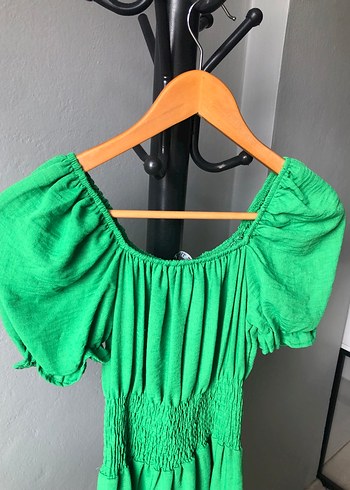 Yeşil Bohem Midi Elbise - Görsel 4