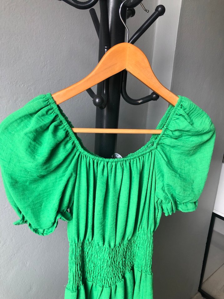 Yeşil Bohem Midi Elbise - Görsel 4