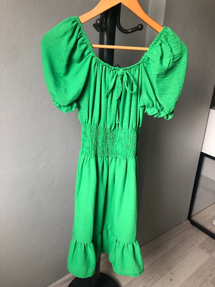 Yeşil Bohem Midi Elbise - Görsel 2