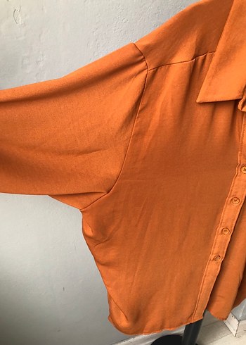 QUZU Düğmeli, Salaş Kesim, Uzun Kollu Kadın Gömlek - Görsel 2