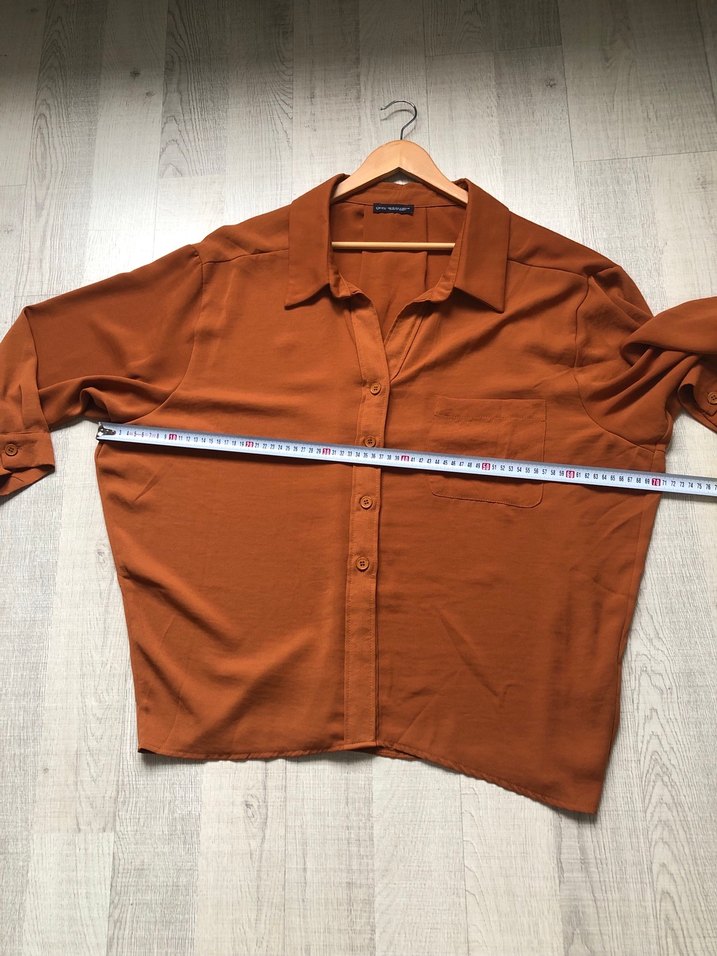 QUZU Düğmeli, Salaş Kesim, Uzun Kollu Kadın Gömlek - Görsel 5