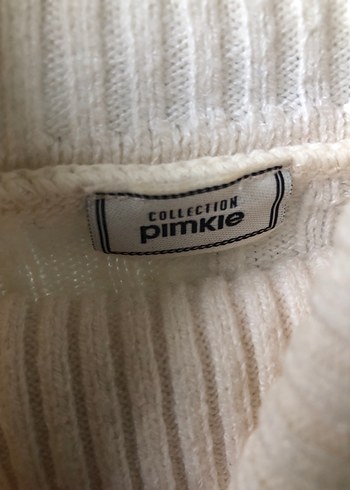 Beyaz Örgü Boğazlı Kadın Kazak - Görsel 3