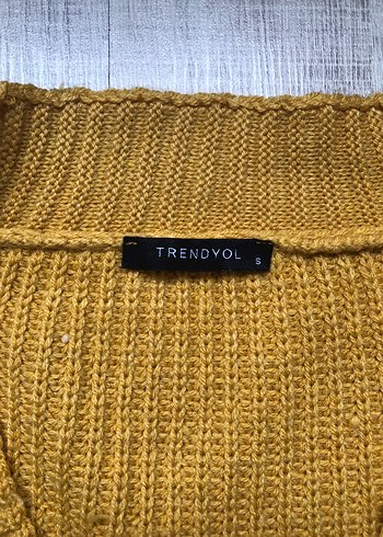 Kadın Sarı Örgü Hırka - Görsel 2