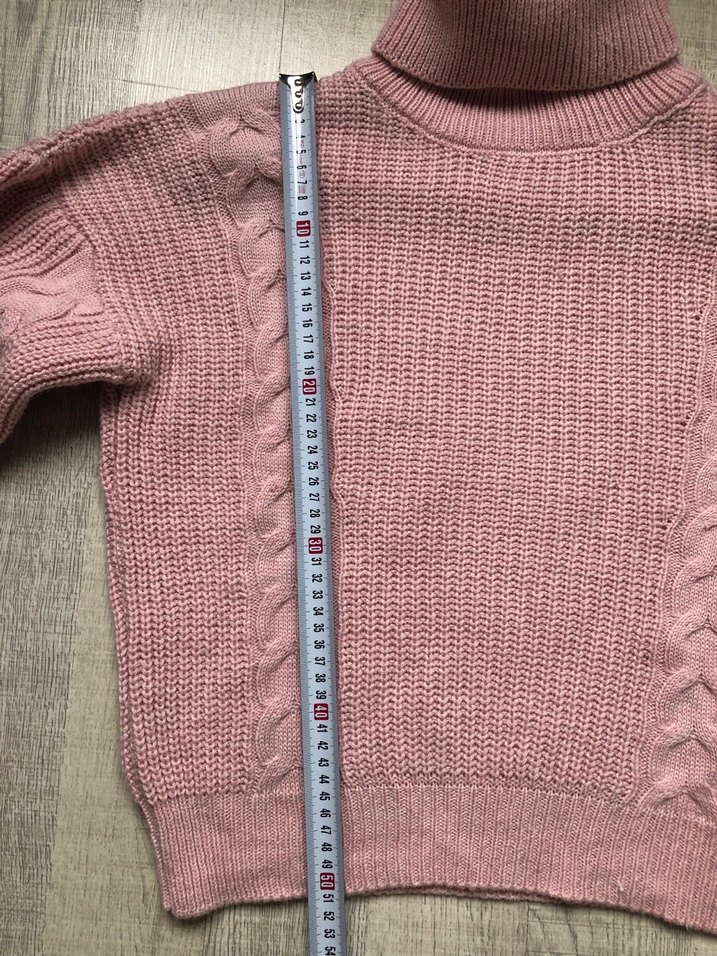 Pembe Triko Boğazlı Kadın Kazak - Görsel 4