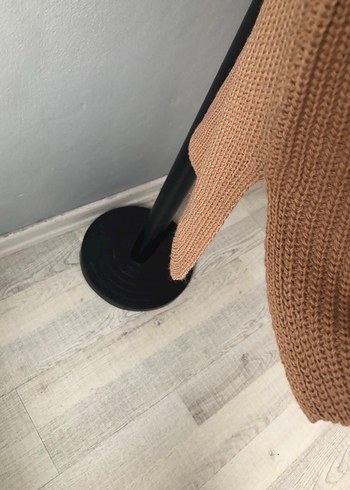 Bej V Yaka Kadın Triko Süveter - Görsel 3