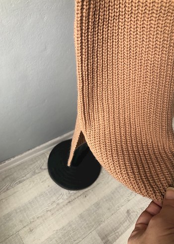 Bej V Yaka Kadın Triko Süveter - Görsel 2