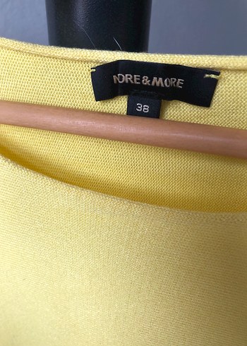 Sarı Kadın Keten Salaş Sweatshirt - Görsel 3