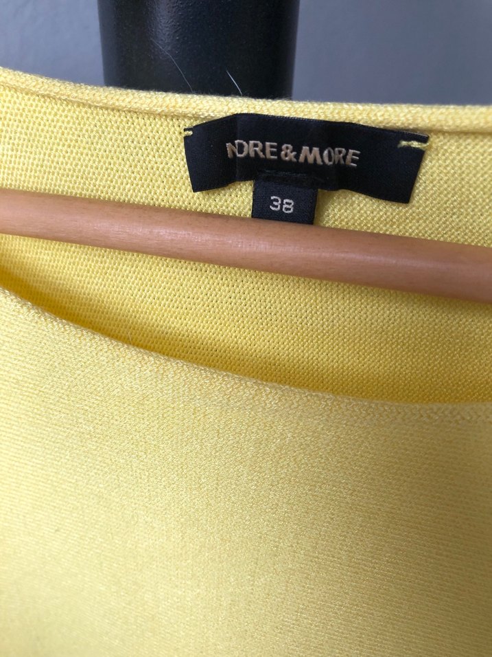 Sarı Kadın Keten Salaş Sweatshirt - Görsel 3