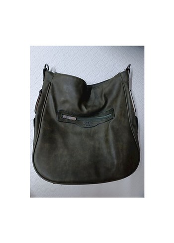 Gri Deri Kadın Omuz Çantası - Görsel 2