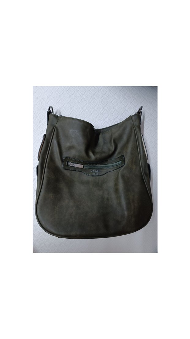 Gri Deri Kadın Omuz Çantası - Görsel 2