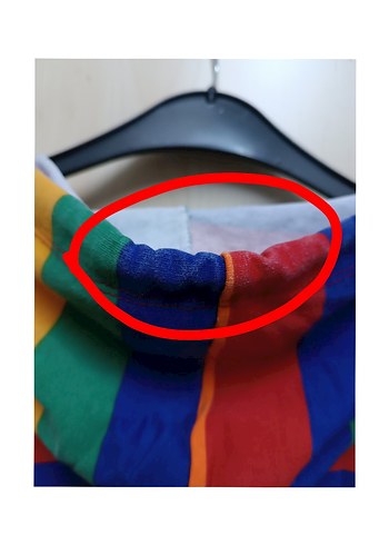 Renkli Çizgili Kapüşonlu Kadın Sweatshirt - Görsel 4