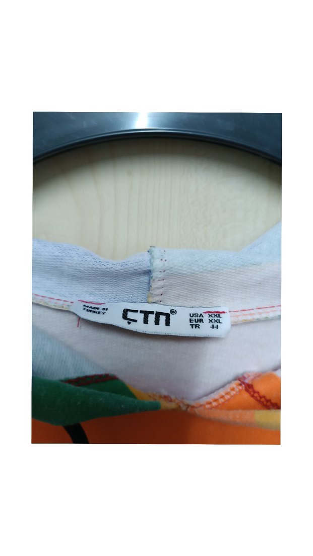 Renkli Çizgili Kapüşonlu Kadın Sweatshirt - Görsel 2