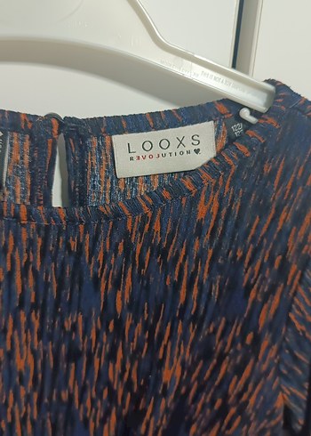 Uzun Kollu lacivert bakır renki Piliseli Bohem Elbise - Görsel 2