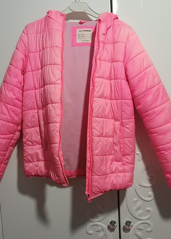 Kız Çocuk Pembe Fermuarlı Mont - Görsel 4