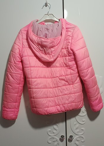 Kız Çocuk Pembe Fermuarlı Mont - Görsel 3