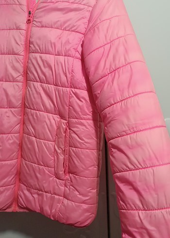 Kız Çocuk Pembe Fermuarlı Mont - Görsel 2