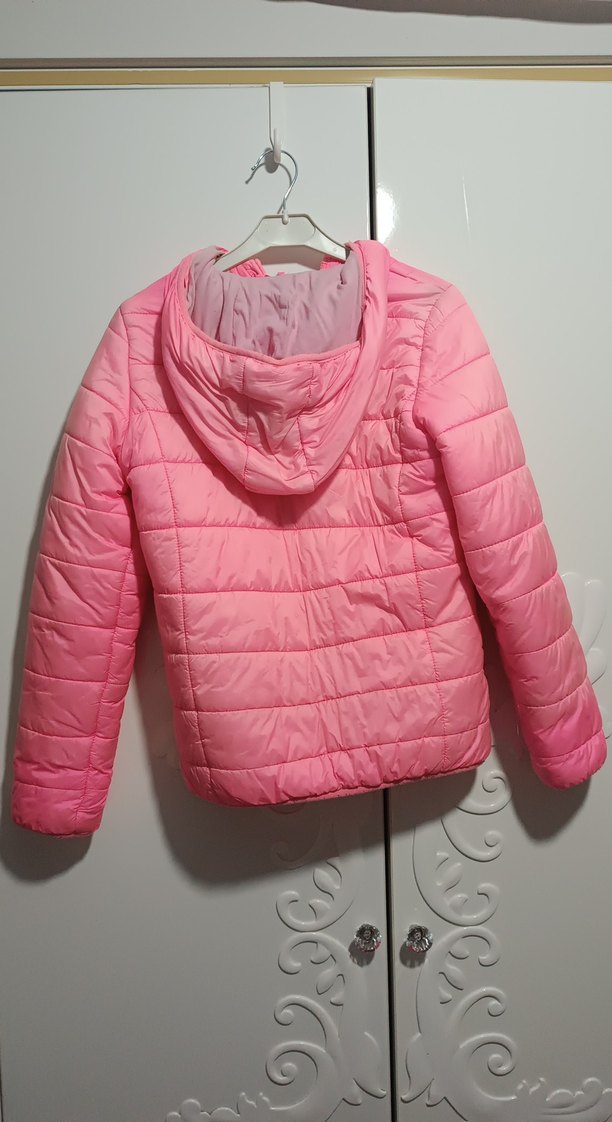 Kız Çocuk Pembe Fermuarlı Mont - Görsel 3