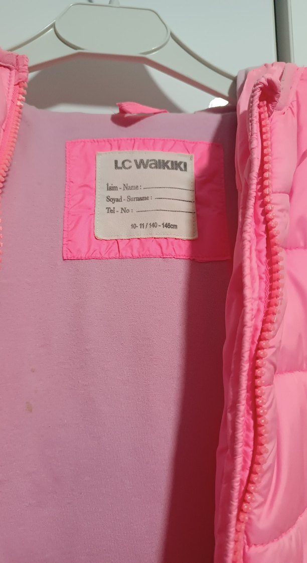 Kız Çocuk Pembe Fermuarlı Mont - Görsel 5