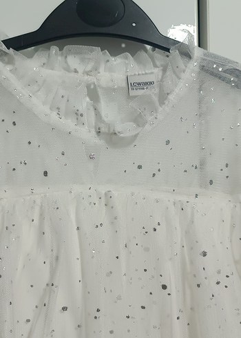 Kız Çocuk Beyaz Fırfırlı Bohem Elbise - Görsel 2