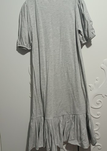 Gri Kız Çocuk Bohem Elbise - Görsel 3