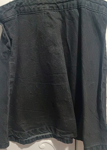 Siyah Kız Çocuk Kot Salopet - Görsel 4