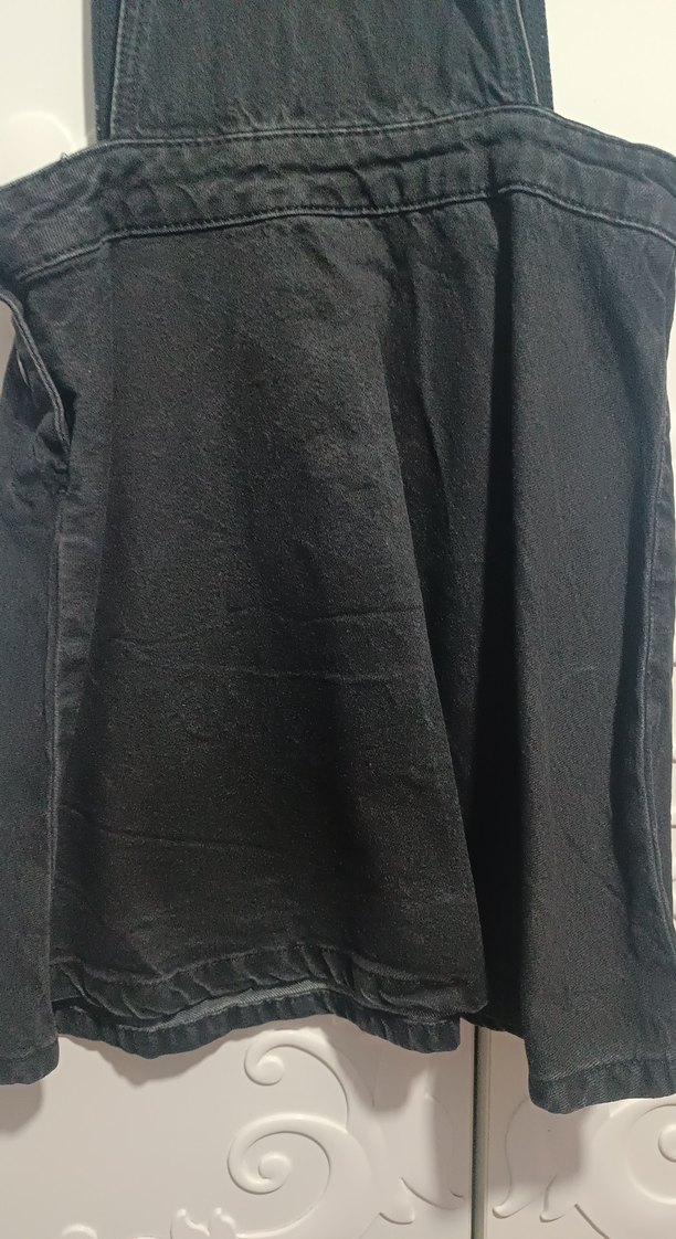 Siyah Kız Çocuk Kot Salopet - Görsel 4