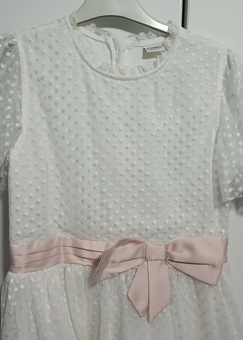 Kız Çocuk Beyaz Dantel Elbise - Görsel 2