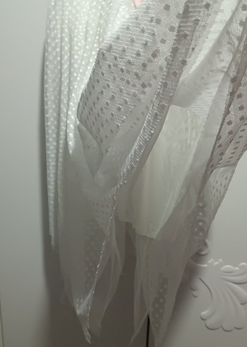 Kız Çocuk Beyaz Dantel Elbise - Görsel 3