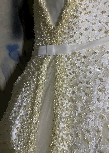 İnci Detaylı Straplez A Kesim Gelinlik - Görsel 2