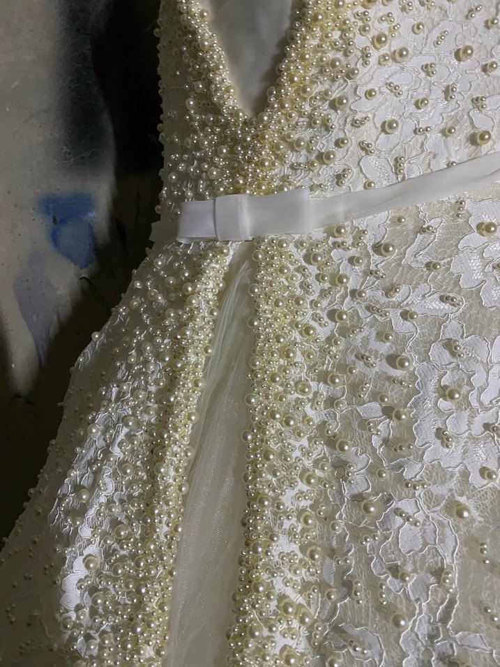 İnci Detaylı Straplez A Kesim Gelinlik - Görsel 2