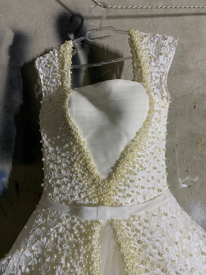 İnci Detaylı Straplez A Kesim Gelinlik - Görsel 3