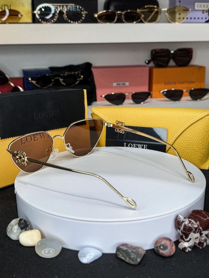 Kahverengi Fiyonklu Kadın Güneş Gözlüğü - Görsel 2